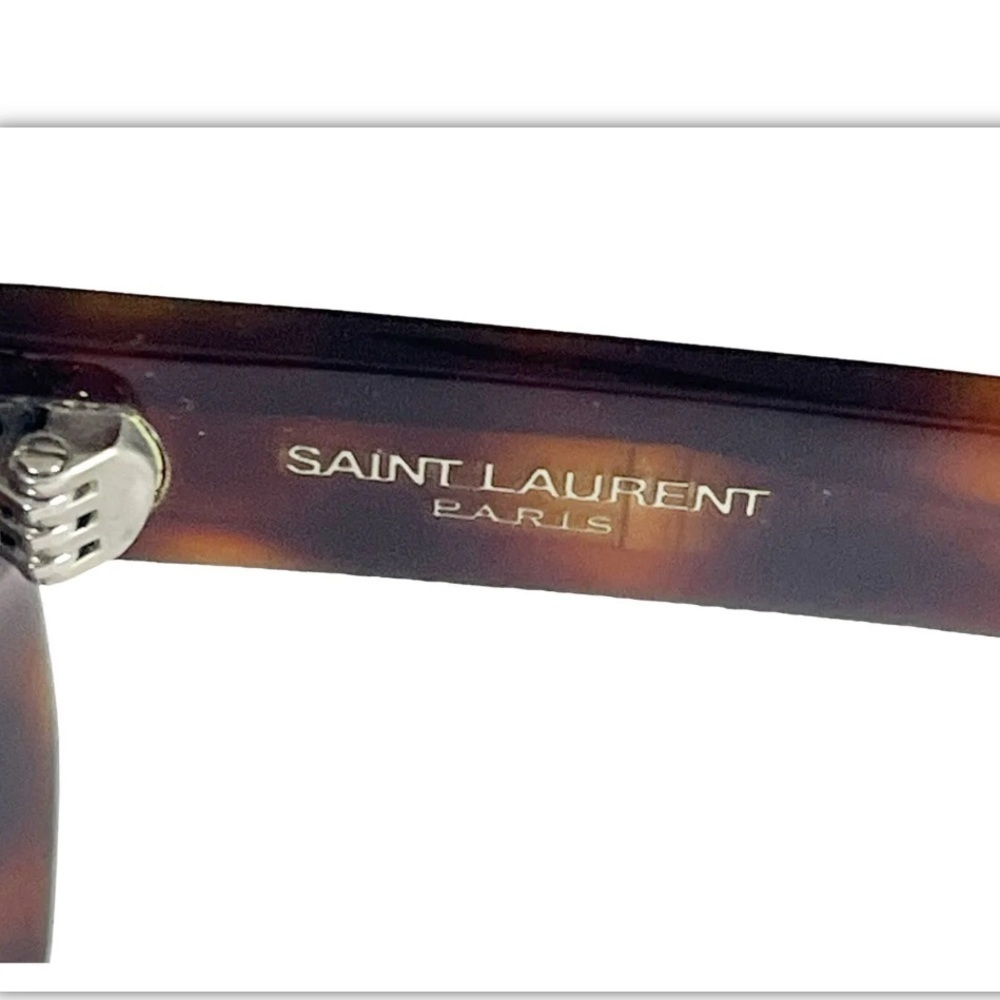 SAINT LAURENT Women's Brown Tortoise Shell Oversize Sunglasses - Picture 7 of 11